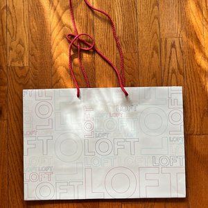 LOFT Large Shopping / Gift Bag Gorgeous Logo All Over